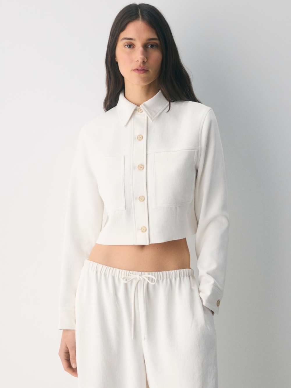 Aritzia Little Cropped Jacket - Crepette in Light Birch XS